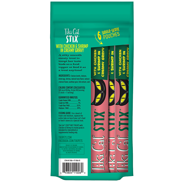 Tiki Cat - STIX - Chicken & Shrimp Wet Treats For Cats
